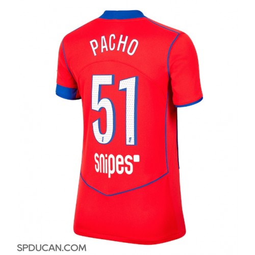 Zenski Nogometni Dres Paris Saint-Germain Willian Pacho #51 Rezervni 2025-26 Kratak Rukav Zenski Nogometni Dres Paris Saint-Germain Willian Pacho #51 Rezervni 2025-26 Kratak Rukav